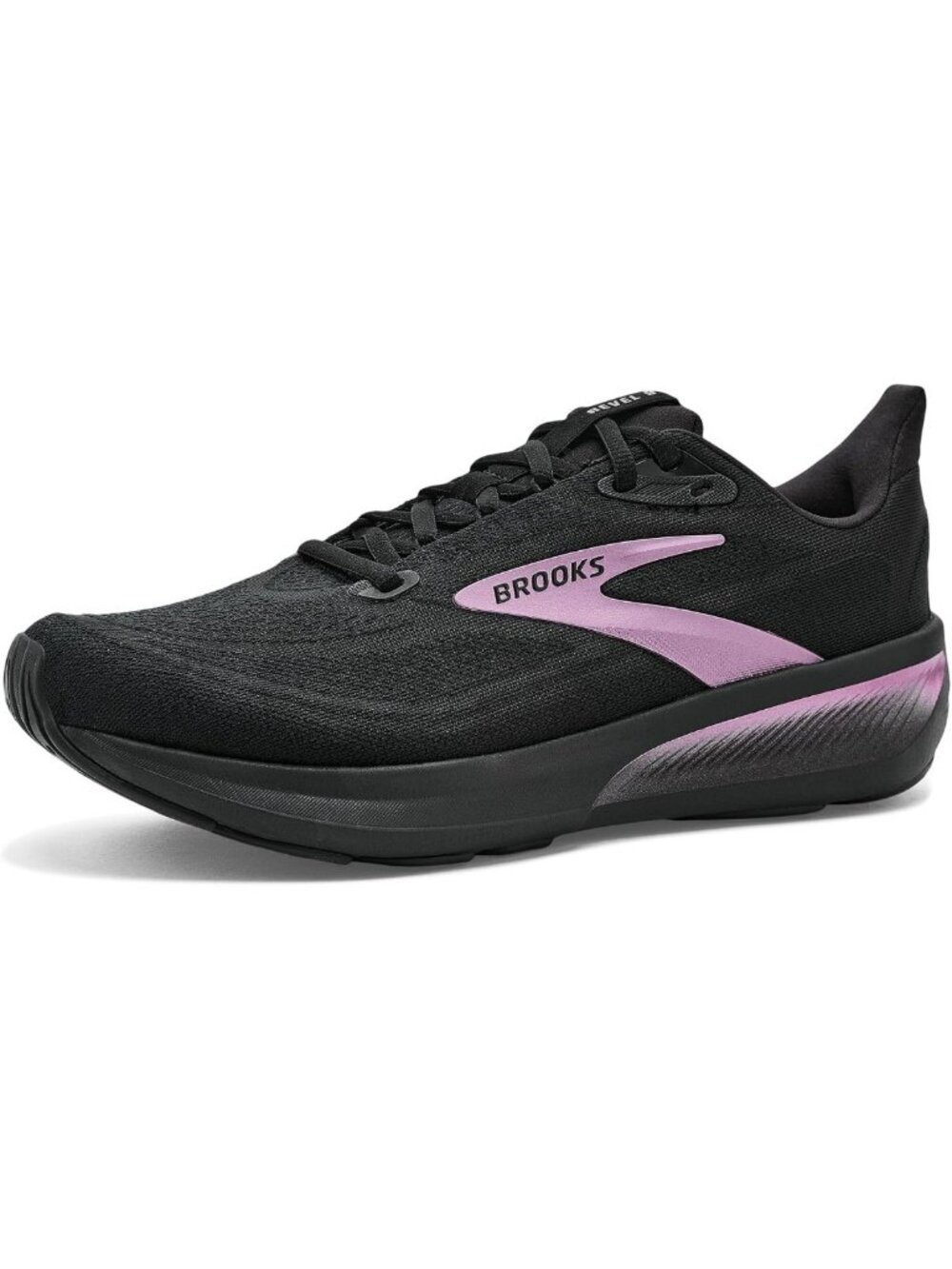 Stylish Women's Black Running Shoes with Rose Gold Accents, Size 12 Wide